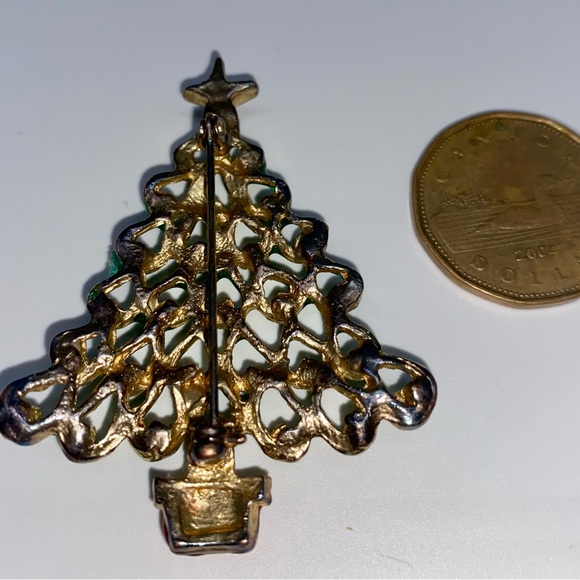 Vintage Mid Century Christmas Tree Brooch - Picture 2 of 2